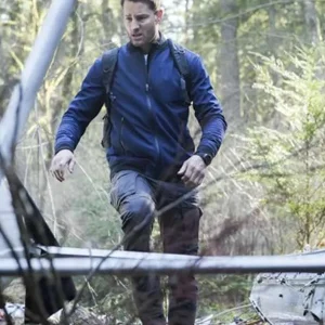 Alternative view of Justin Hartley Tracker Blue Bomber Jacket