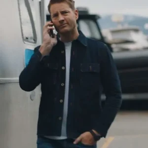 Justin Hartley Tracker S01 Blue Jacket Sale