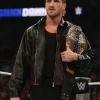 Logan Paul WWE RAW Black and Maroon Leather Jacket