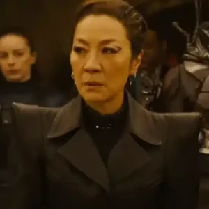 Michelle Yeoh Star Trek Section 31 Black Leather Coat Sale