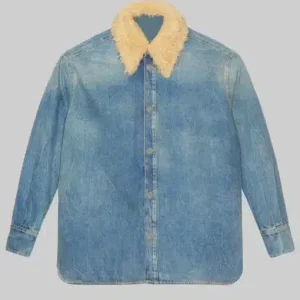 Rakim Mayers Blue Oversized Denim Shirt Jacket