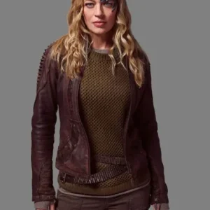 Star Trek Picard Jeri Ryan Leather Brown Jacket