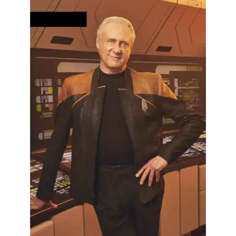 Star Trek Picard S03 Brent Spiner Leather Jacket