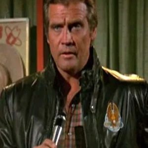 Alternative view of The Fall Guy Lee Majors Stuntman Association Leather Jacket
