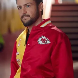 Alternative view of Tyler Hynes Holiday Touchdown A Chiefs Love Story Bomber Jacket