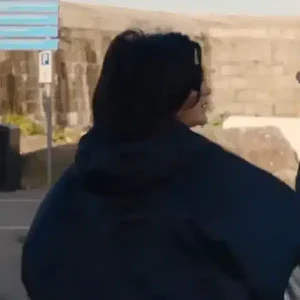 Alternative view of Bad Sisters S01 Bibi Garvey Black Shearling Hooded Fabric Coat