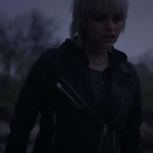 Ellen The Night Agent S01 Black Leather Jacket Sale
