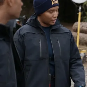 Eve Edwards Fire Country Black Hooded Jacket