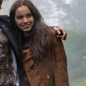 Maddie Redfield The Night Agent Brown Suede Leather Jacket