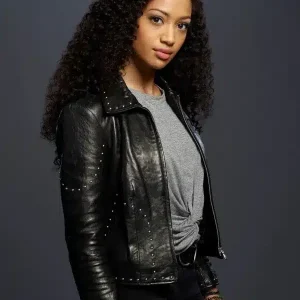Olivia Baker All American Black Leather Studded Jacket