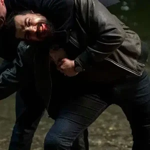 Phoenix Raei The Night Agent Black Leather Jacket