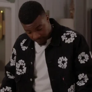 Spencer James All American Black Floral Printed Jacket Sale