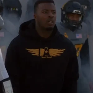 Alternative view of Spencer James All American S06 Black Hooded Fleece Jacket