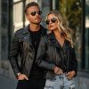 black leather jacket couple
