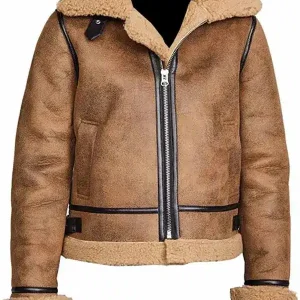 B3 Distressed Brown Aviator Jacket