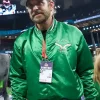 Bradley Cooper Super Bowl LIX 2025 Satin Bomber Jacket