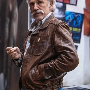 Danny Dolinski Old Guy Brown Distressed Leather Jacket Sale