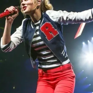Eras Tour Taylor Swift Varsity Blue & White Jacket