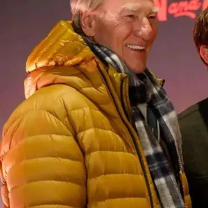 Green and Gold Craig T. Nelson Yellow Puffer Jacket Sale