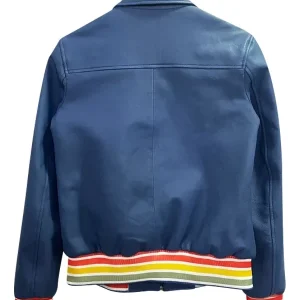 Katja Herbers Evil Blue Leather Jacket Sale