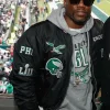 Kevin Hart Philadelphia Eagles Black Varsity Jacket