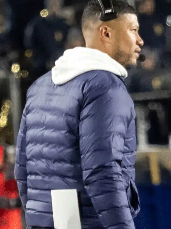 Marcus Freeman Notre Dame Puffer Blue Jacket