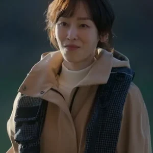 No In-ji The Trunk Tv Series Hooded Beige Coat