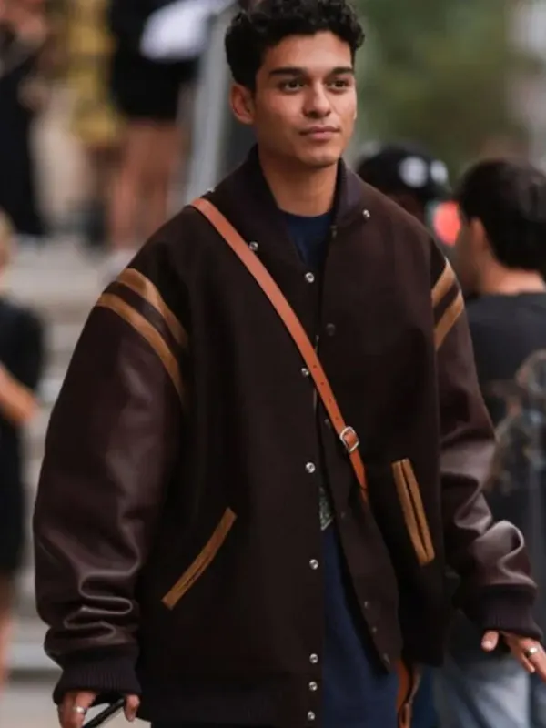 Q XO Kitty Tv Series Brown Varsity Jacket