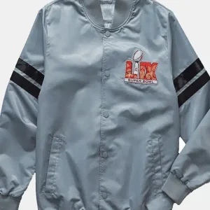 Super Bowl LIX 2025 Grey Varsity Jacket