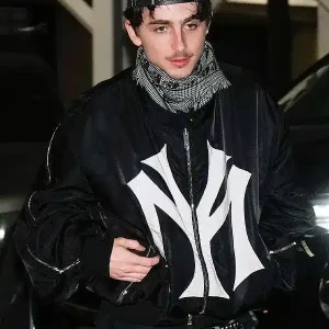 Timothée Chalamet SNL New York Yankees Bomber Jacket Sale