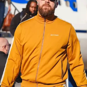 Travis Kelce Super Bowl 2025 Gold Tracksuit