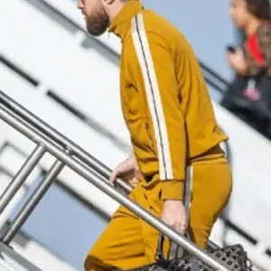 Travis Kelce Super Bowl 2025 Gold Tracksuit Sale