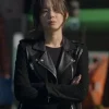 Yoo In-young The Trunk Tv Series Black Biker Jacket