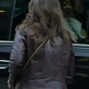 An Unexpected Valentine 2025 Lacey Chabert Leather Jacket Sale