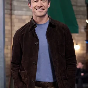 An Unexpected Valentine 2025 Robert Buckley Brown Jacket