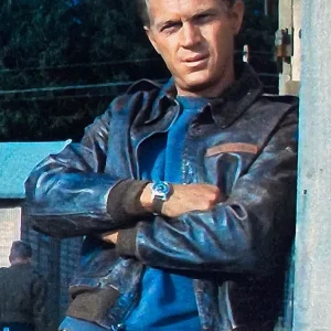 The Great Escape Steve McQueen Leather Black Jacket