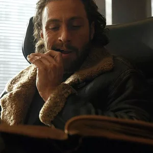 Kraven The Hunter 2023 Aaron Taylor Shearling Jacket