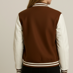 Alternative view of Women's Brown & White Varsity Jacket