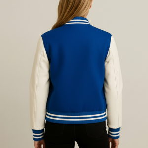 Alternative view of Classic Blue and White Varsity Jacket
