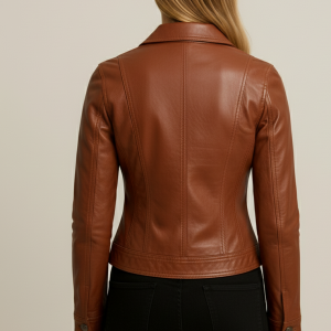 The Classic Brown Leather Shirt Jacket