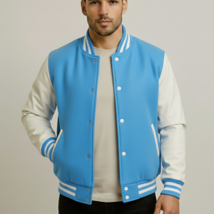 Royal Blue & White Varsity Jacket | Men's Letterman Style