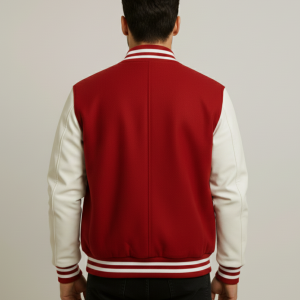 Shop Premium Red & White Bomber Jacket – Now 40% Off!